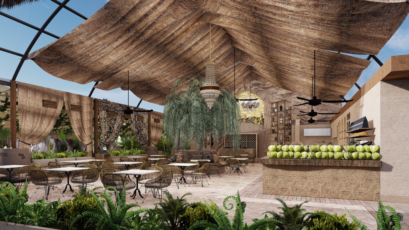 Penny Lane restaurant Canggu Bali. 1000m² open-air dining, most popular restaurant in Canggu